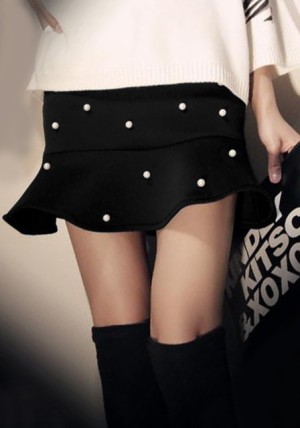 Black Beaded Skirt from Lookbook Store