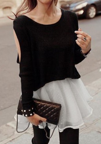 Two-Piece Knitted Lace Dress from Lookbook Store